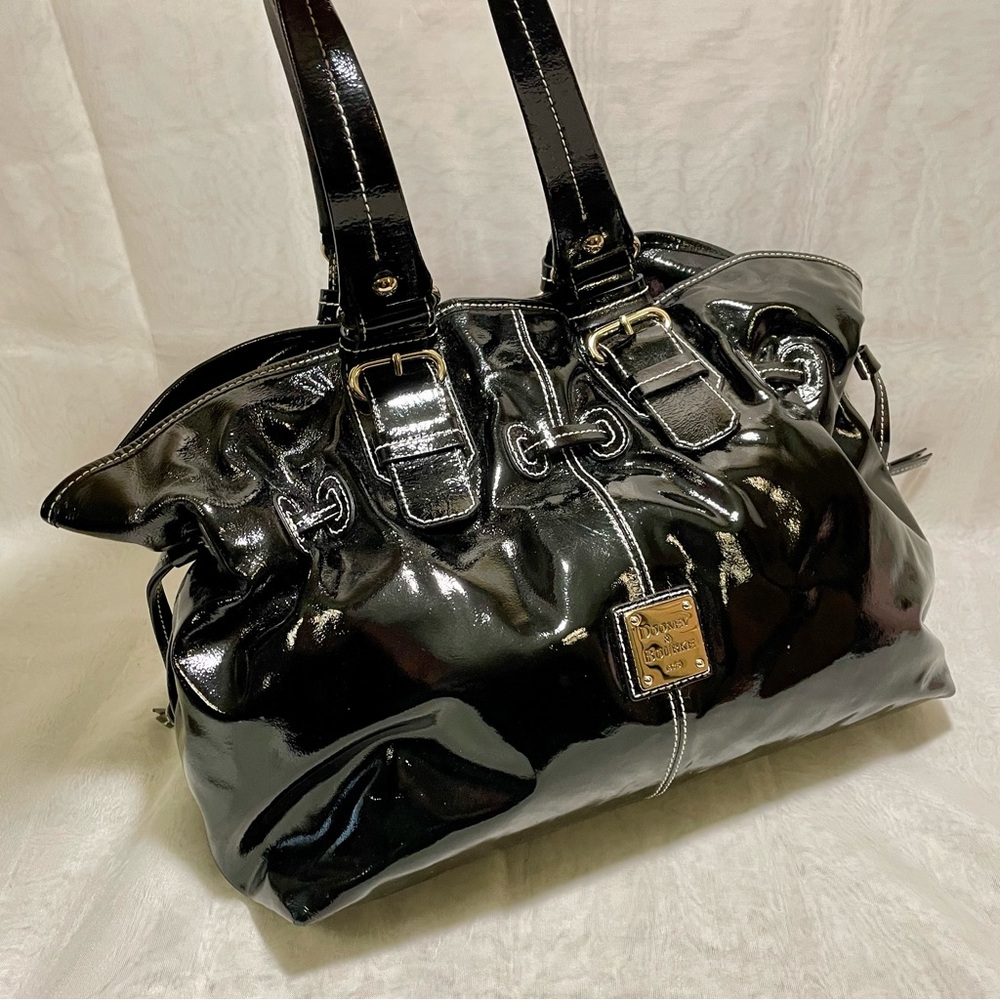 Dooney & Bourke Black Patent Leather Shoulder Bag